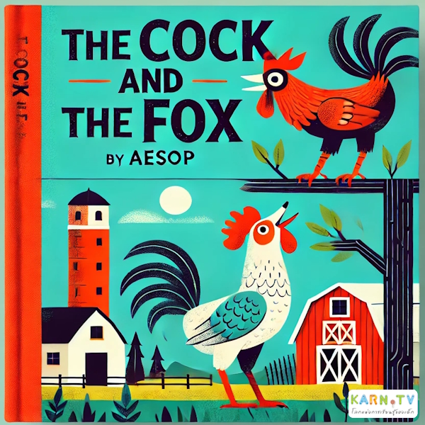 การ์ตูนสำหรับเด็ก ในรูปแบบ นิทานการ์ตูนสองภาษา เรื่อง The Cock And The Fox